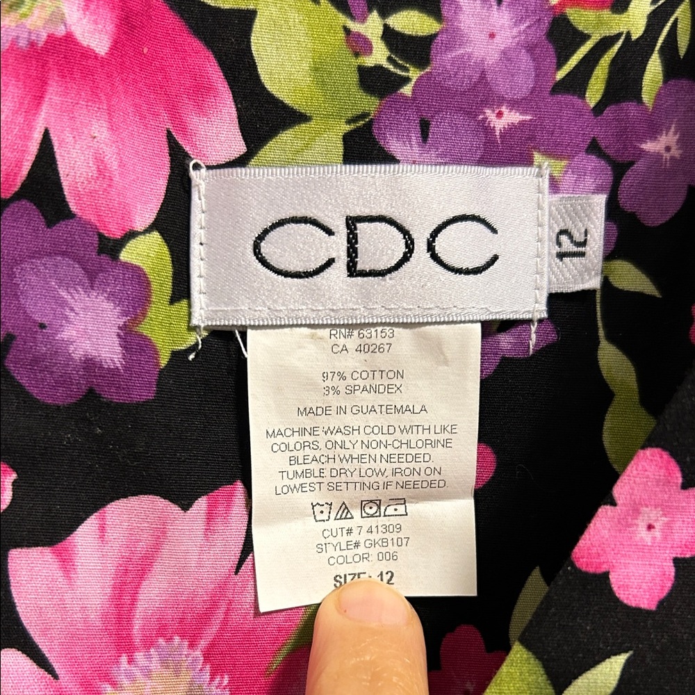 CDC Pink and Green Floral Women’s Sleeveless Midi Dress, Size 12 - Picture 3 of 12